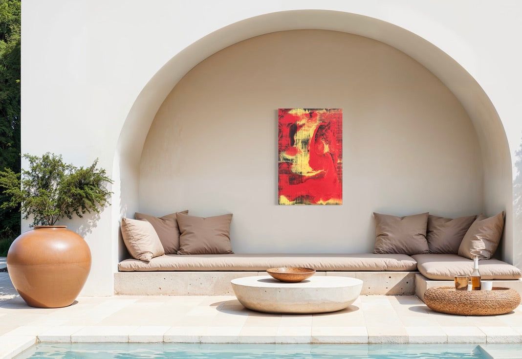 Abstract #010-25 (#36 in the series), on display at Verde Bistro