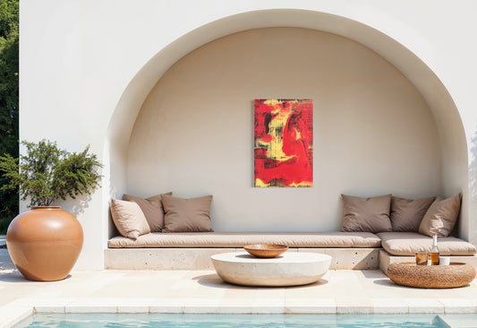 Abstract #010-25 (#36 in the series), on display at Verde Bistro