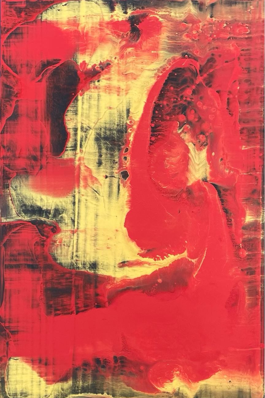 Abstract #010-25 (#36 in the series), on display at Verde Bistro