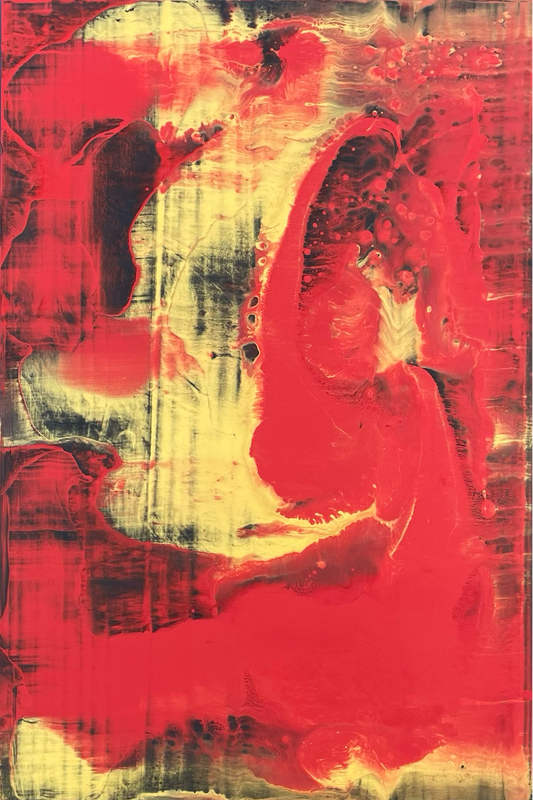 Abstract #010-25 (#36 in the series), on display at Verde Bistro