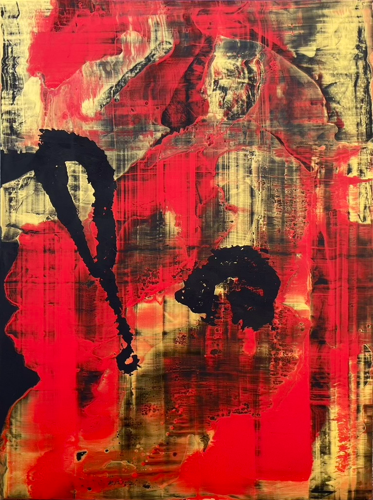 Abstract #012-25 (#38 in the series), on display at Verde Bistro