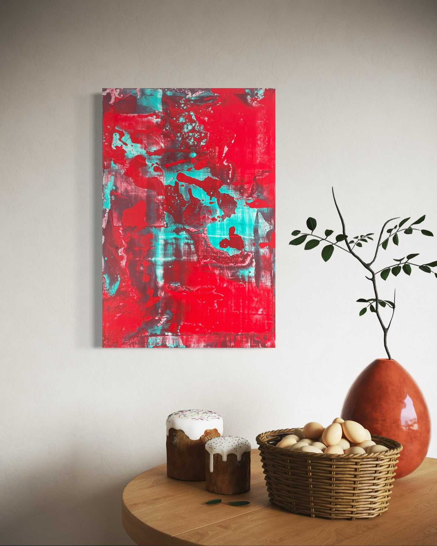 Abstract #008-25 (#34 in the series), on display at Verde Bistro